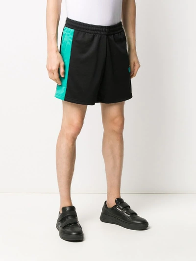 Shop Acne Studios Side-stripe Shorts In Black