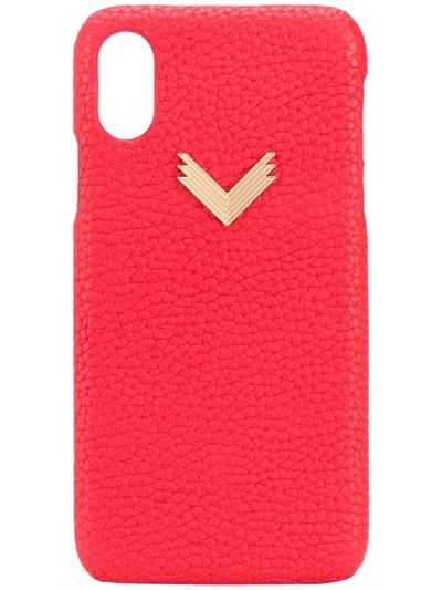 Shop Manokhi X Velante Embossed Iphone X/xs Case In Red