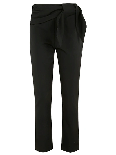 Shop Be Blumarine Tie-waist Trousers In Black