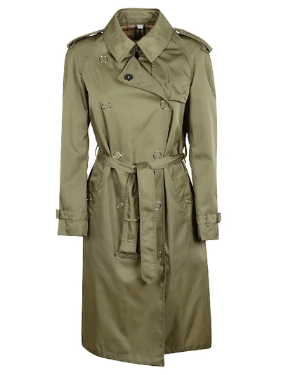 Shop Burberry Classic Trench In Beige