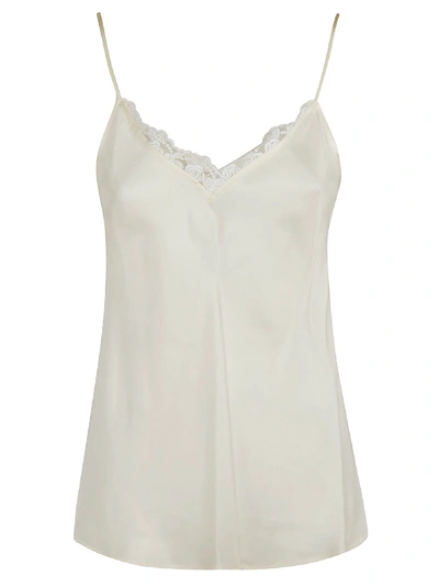 Shop Tory Burch Lace Pieced Top In Ivory
