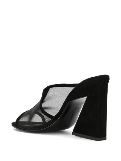 Shop Mercedes Castillo Lathasa Mesh Sandals In Black