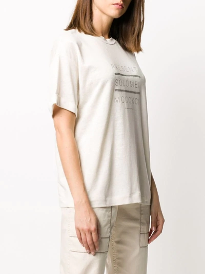 Shop Brunello Cucinelli Solomei T-shirt In Neutrals