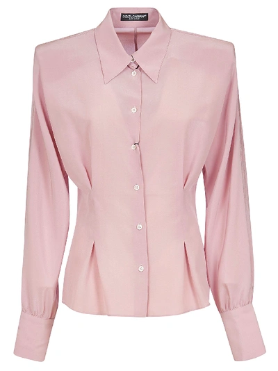 Shop Dolce & Gabbana Slim-waist Shirt In Pink