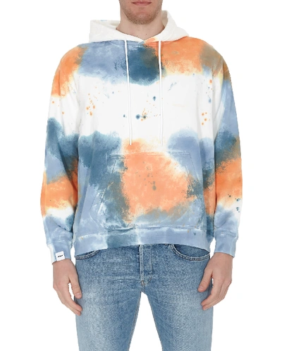 Msgm Splat Color Print Hoodie In Multicolor