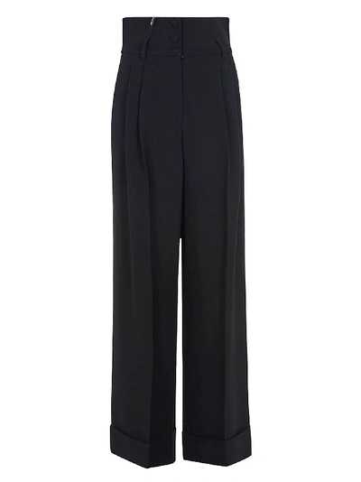 Shop Dolce & Gabbana Long Folded Cuff Trousers