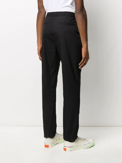 Shop Closed Drawstring-waist Straight-leg Trousers In Black