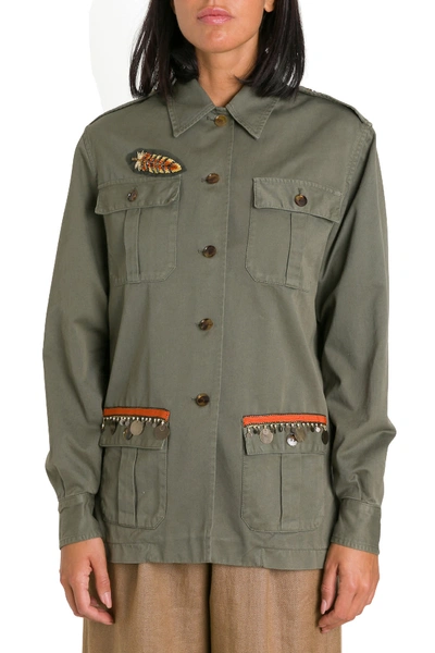 Shop Alessandra Chamonix Armelle Saharian Jacket In Militare
