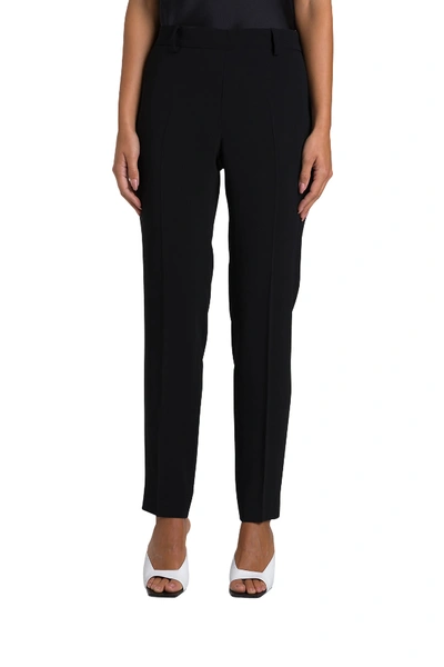 Shop Alberto Biani Crepe Trousers In Nero