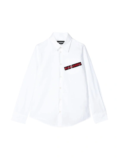 Shop Dsquared2 White Shirt In Bianco