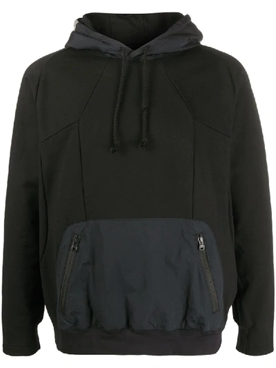 Shop White Mountaineering Contrast Fitted Hoodie In Black