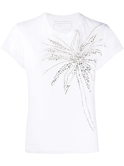 Shop Ermanno Scervino Stud Pattern T-shirt In White