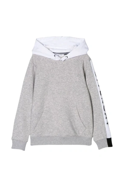 Shop Givenchy Kids Sweatshirt With Coulisse In Grigio