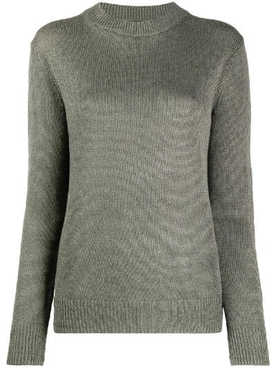 Shop Theory Crew Neck Jumper In Green