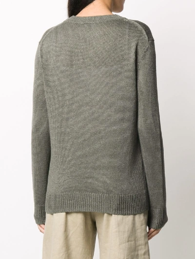 Shop Theory Crew Neck Jumper In Green