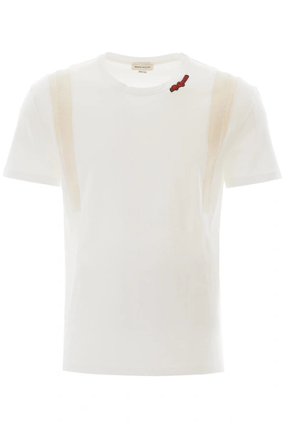 Shop Alexander Mcqueen Logo Patch T-shirt In White