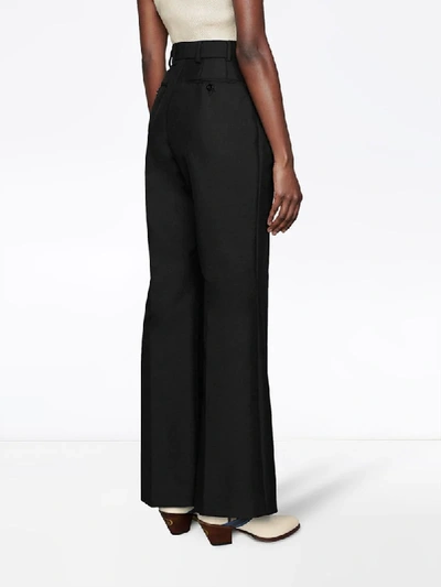 Shop Gucci Wide-leg Trousers In Black