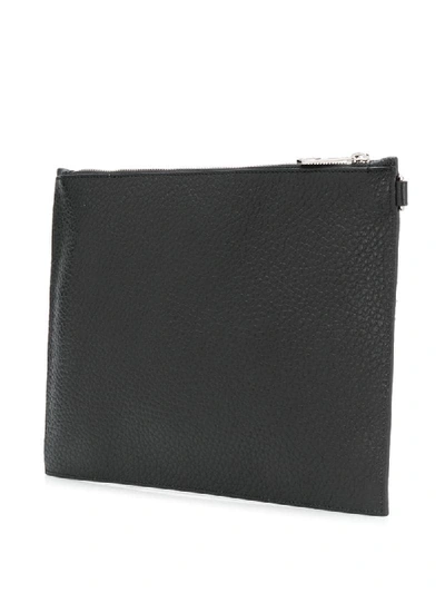 Shop Philipp Plein Flat Studded Clutch Bag In Black