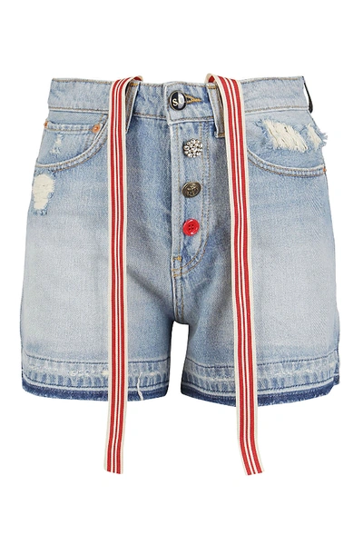 Shop Semicouture Denim Short In Jeans