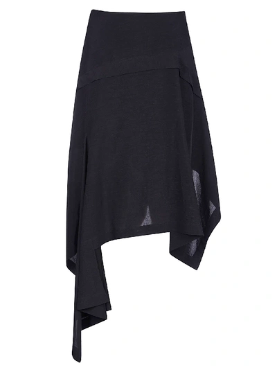 Shop Lanvin Asymmetric Skirt In Nero