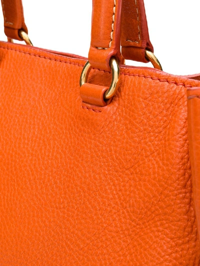 Pre-owned Prada 2010-2015 Embossed Logo 2way Bag In Orange