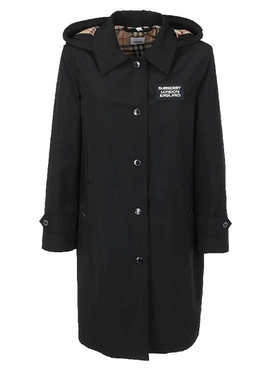 Shop Burberry Rain Coat In Black
