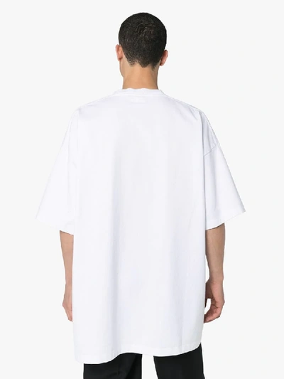 Shop Vetements Oversized Logo Cotton T-shirt In White