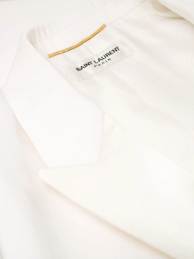 Shop Saint Laurent Reve Single-breasted Blazer In White
