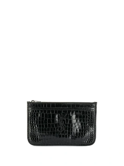 Shop Saint Laurent Niki Coin Purse In Black