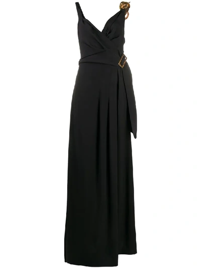 Pre-owned Louis Vuitton  Gathered Bodice Gown In Black