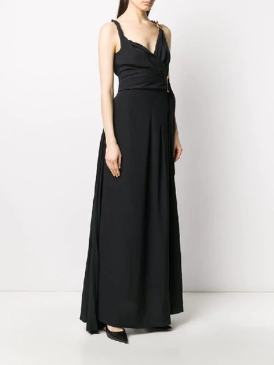 Pre-owned Louis Vuitton  Gathered Bodice Gown In Black
