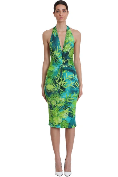 Shop Versace Dress In Verde