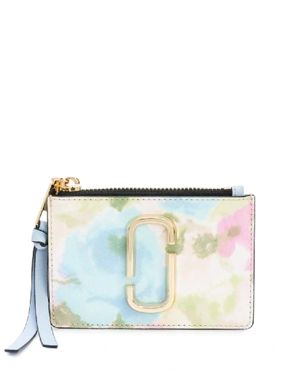 Shop Marc Jacobs The Watercolor Snapshot Top Zip Wallet In White