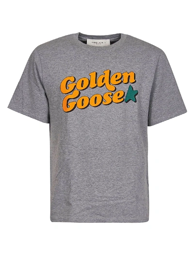 Shop Golden Goose T-shirt In Grey Melange