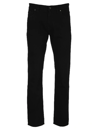 Shop Fendi Straight-leg Jeans In Black