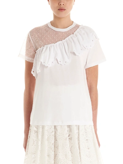 Shop Red Valentino T-shirt In Bianco