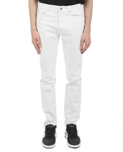 Shop Givenchy White Jeans In Bianco