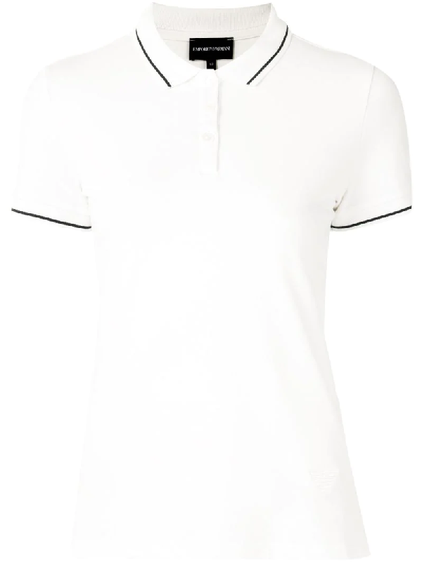 white armani polo shirt