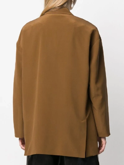 Shop Fendi Double-breasted Jacket In Neutrals