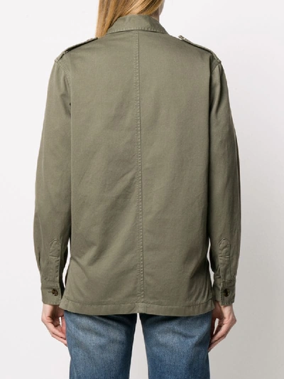 Shop Alessandra Chamonix Bestickte Jacke Im Military-look In Green