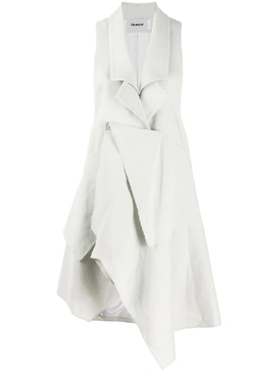 Shop Chalayan Panel Drape Vest Jacket In Grey