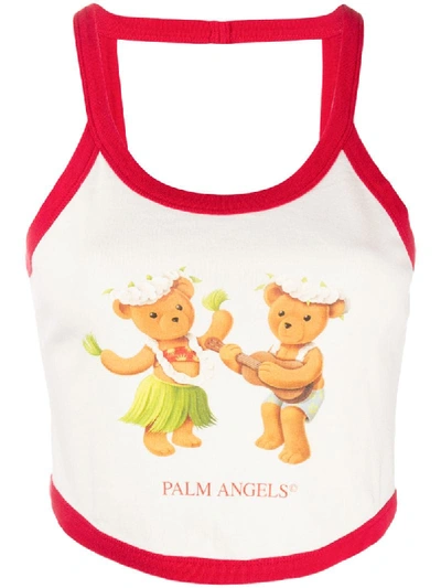 Shop Palm Angels Dancing Bears Top In White