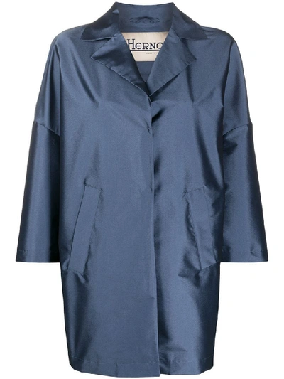 Shop Herno Single Breasted Jacket In Blue