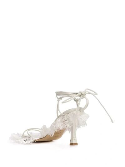Shop Magda Butrym Sweden Lace-trimmed Sandals In White