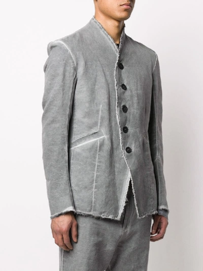 Shop Army Of Me Faded Effect Single-breasted Jacket In Grey