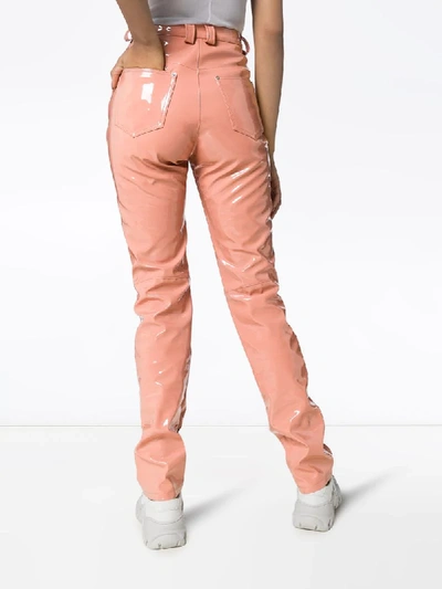 Shop Gmbh Frey Double-zip Trousers In Pink