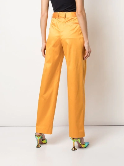 Shop Sies Marjan Belted High-waisted Trousers In Orange