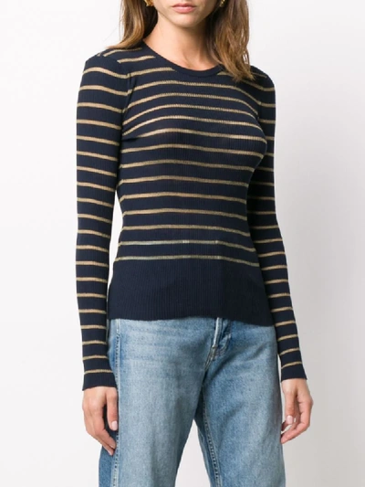 Shop Roberto Collina Gestreifter Pullover In Blue