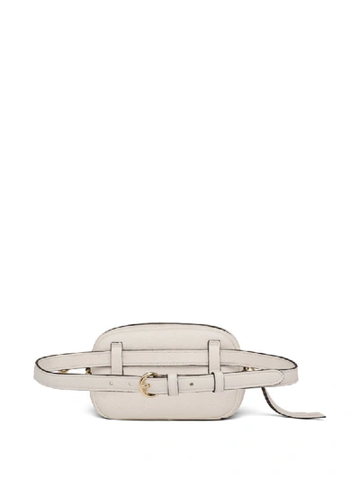 Shop Prada Logo Belt Bag In White