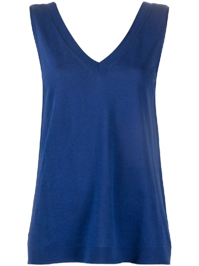 Shop Altea V-neck Tank Top In Blue